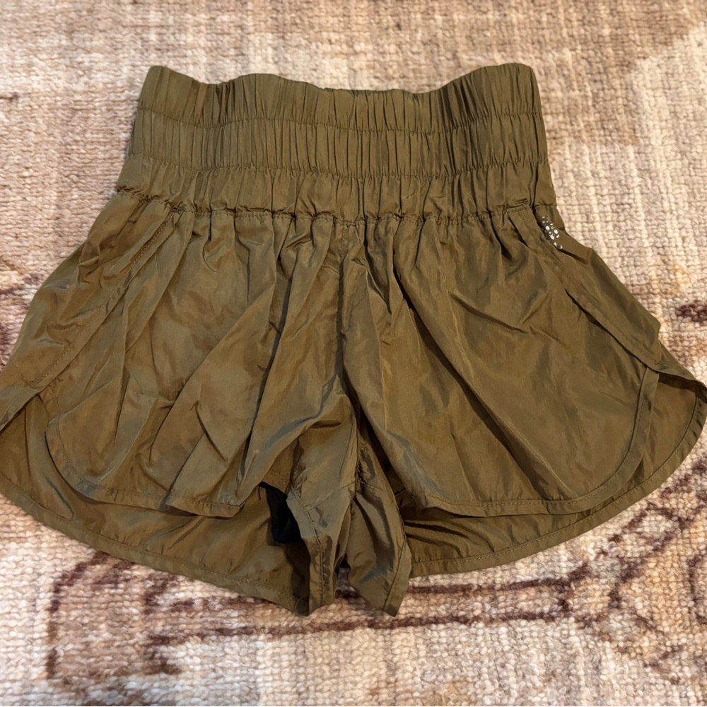 FP Movement by Free People Green Athletic Shorts with Elastic Waistband